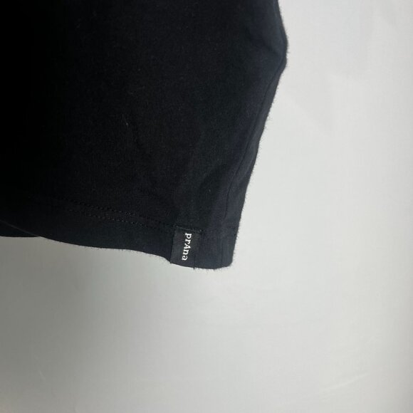 prAna Womens Everyday Crop Short Sleeve Tee Shirt MEDIUM Black Cotton - Picture 2 of 8